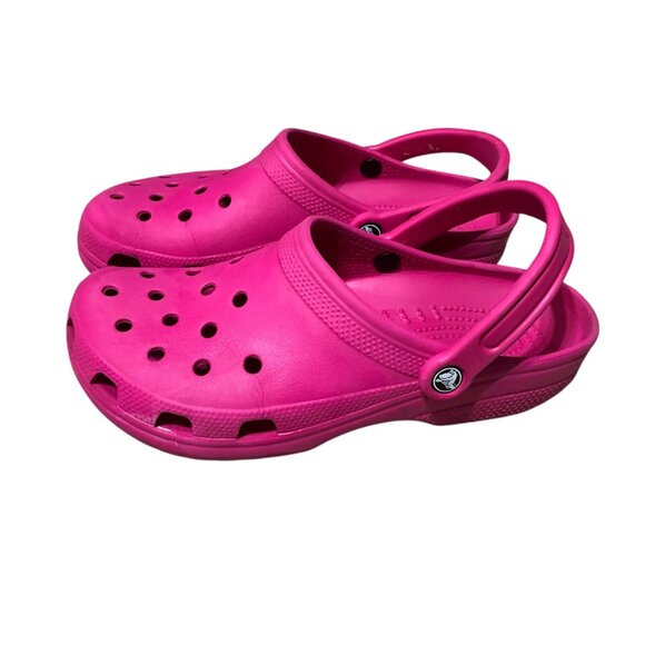Crocs Classic Clog Sandals Fuchsia Pink Lightweight Unisex Size 11 Womens/mens 9 - Picture 5 of 10